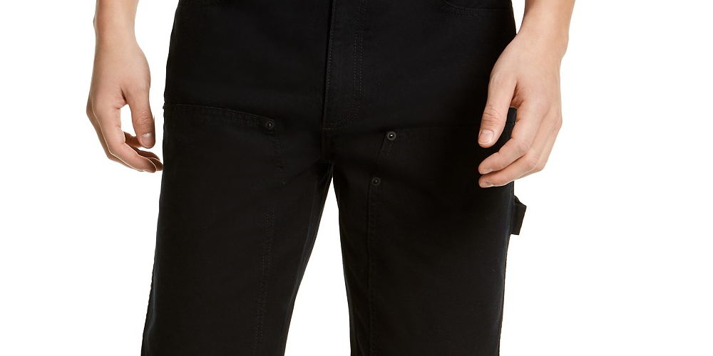 Calça Carpenter Rowland Relaxed Fit Masculina Sun + Stone Preto Escuro Tamanho 32x30