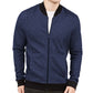 Jaqueta suéter masculina Alfani com zíper frontal, azul marinho, tamanho 2, extra grande