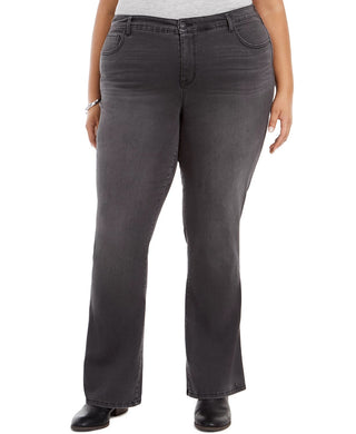 Jeans Bootcut Plus Size Feminino Style &amp; Co Preto Tamanho Pequeno Pequeno