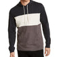 Moletom com capuz masculino Sun + Stone Colorblocked, preto, tamanho médio