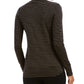Blusa feminina listrada com gola falsa, preta, tamanho XX-G, da Charter Club