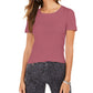 Camiseta feminina com decote redondo Style &amp; Co, tamanho médio, laranja, pequeno