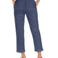 Calça utilitária com punho e fecho pull-on feminina Style &amp; Co, azul escuro, tamanho 10