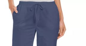Calça utilitária com punho e fecho pull-on feminina Style &amp; Co, azul escuro, tamanho 10