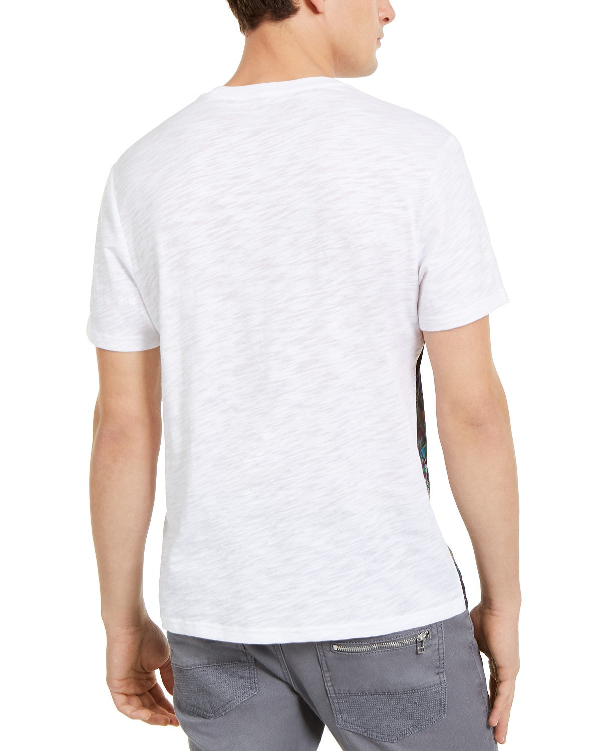 Camiseta masculina com estampa de grafite e acabamento em couro sintético cravejado da INC International Concepts, tamanho 2, tamanho extragrande, branca