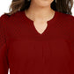 Top de crochê feminino Style &amp; Co, vermelho, tamanho pequeno