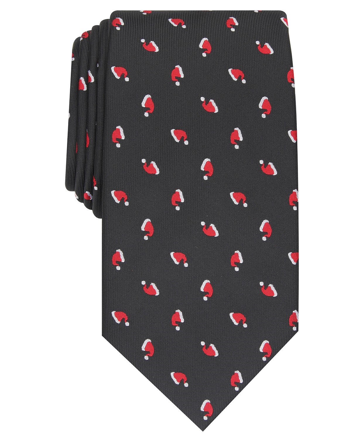 Chapéu de Papai Noel Clássico Masculino Club Room, Gravata Elegante, Preto, Tamanho Regular