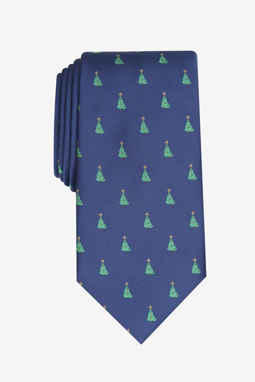 Gravata Club Room Masculina Classic Evergreen Neat Azul Tamanho Regular