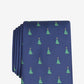 Gravata Club Room Masculina Classic Evergreen Neat Azul Tamanho Regular