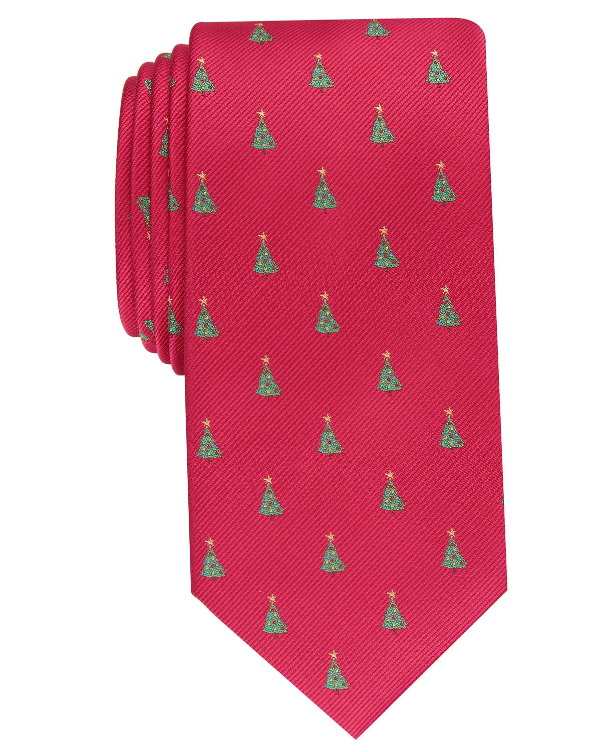 Gravata Club Room Masculina Classic Evergreen Neat Vermelha Tamanho Regular