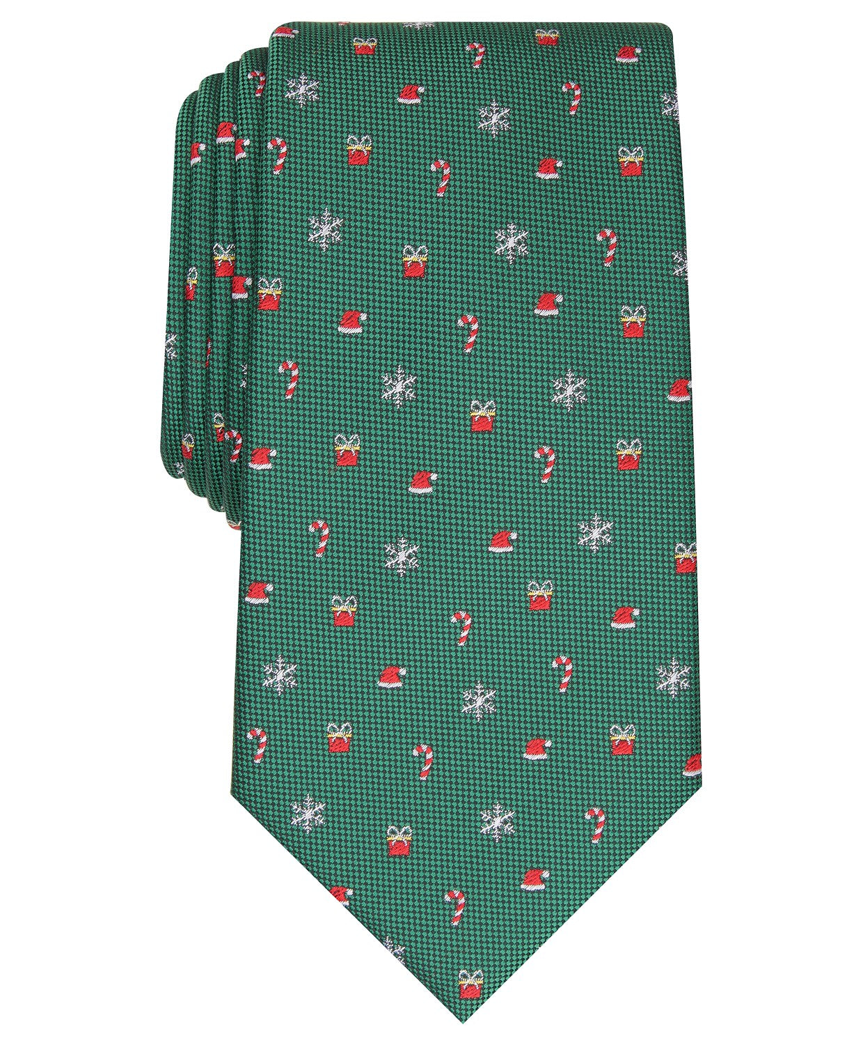 Gravata Club Room Masculina Clássica Holiday Verde Tamanho Regular