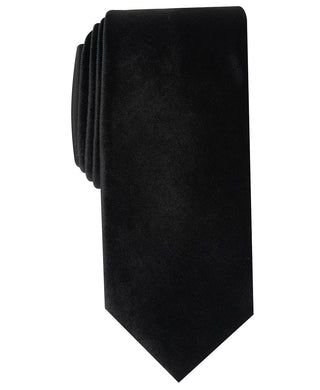 Gravata Alfani Slim Velvet Masculina Preta Tamanho Regular