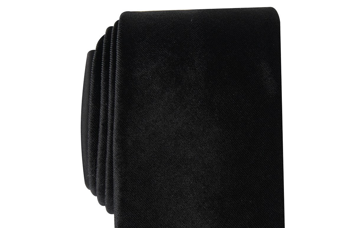 Gravata Alfani Slim Velvet Masculina Preta Tamanho Regular