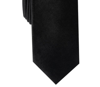 Gravata Alfani Slim Velvet Masculina Preta Tamanho Regular