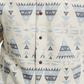 Camisa geométrica masculina Sun + Stone Jacquard azul marinho tamanho XX-G