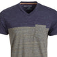 Camiseta masculina Sun + Stone Aiden Pieced Patch Pocket, azul marinho, tamanho pequeno