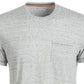 Camiseta masculina Sun + Stone Blair com gola contrastante e costura, tamanho grande, branca