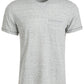 Camiseta masculina Sun + Stone Blair com gola contrastante e costura, tamanho médio, branca