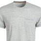 Camiseta masculina Sun + Stone Blair com gola contrastante e costura, tamanho médio, branca