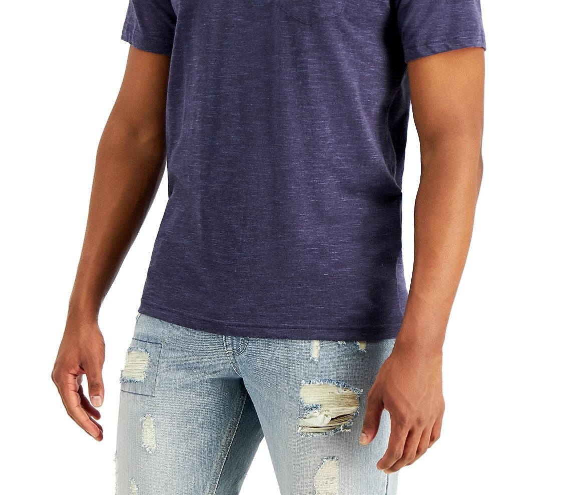 Camiseta masculina Dylan Contrast Chain Stitch Sun + Stone, tamanho médio, azul marinho