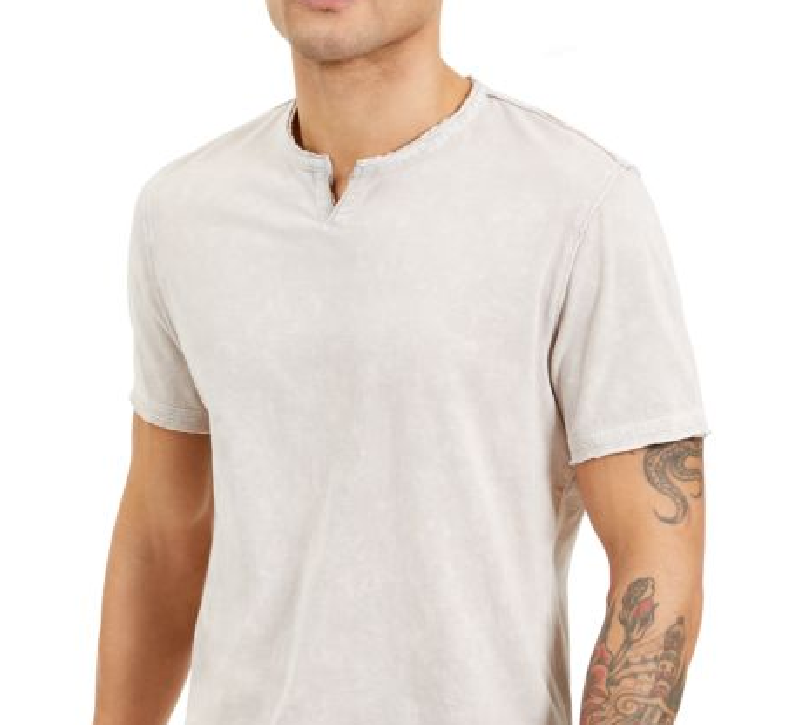 Camiseta masculina com estampa de tingimento espacial e fenda, tamanho grande, da INC International Concepts