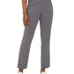 Calças femininas JM Collection Jacquard Pull-On Azul Tamanho Médio