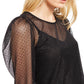 Blusa de malha com bolinhas brilhantes feminina INC International Concepts, preta, tamanho X-S