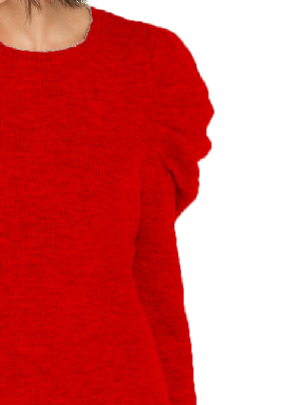Suéter feminino com manga bufante INC International Concepts, vermelho real, tamanho extra grande