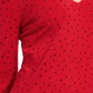 Suéter feminino com decote em V e botões da INC International Concepts, tamanho P, vermelho