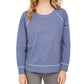 Moletom feminino com costura contrastante Style &amp; Co, azul, tamanho médio