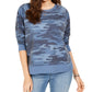 Moletom camuflado feminino Style &amp; Co, azul, tamanho médio