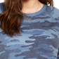 Moletom camuflado feminino Style &amp; Co, azul, tamanho 2, extra grande
