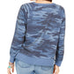 Moletom camuflado feminino Style &amp; Co, azul, tamanho X-G