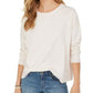 Moletom feminino salpicado estilo &amp; co, branco, tamanho grande