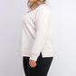 Moletom feminino salpicado estilo &amp; co, branco, tamanho pequeno