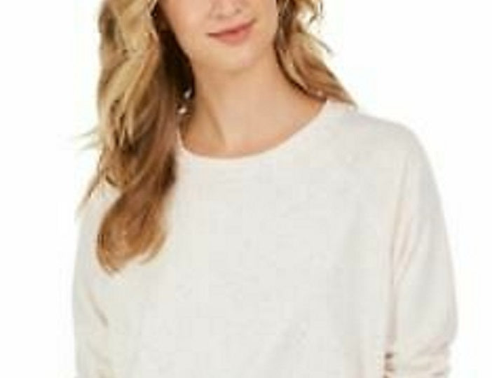 Moletom feminino salpicado estilo &amp; co, branco, tamanho extra grande