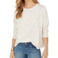 Moletom feminino salpicado estilo &amp; co, branco, tamanho extra pequeno