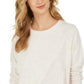 Moletom feminino salpicado estilo &amp; co, branco, tamanho extra pequeno