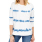 Moletom feminino tie-dye estilo &amp; co, branco, tamanho grande