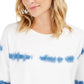 Moletom feminino tie-dye estilo &amp; co, branco, tamanho grande