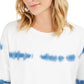 Moletom feminino tie-dye estilo &amp; co azul e branco, tamanho médio