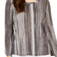 Blusa listrada com manga sino feminina Style &amp; Co, preta, tamanho médio