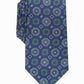 Gravata de seda medalhão clássica masculina Tasso Elba, verde, tamanho regular