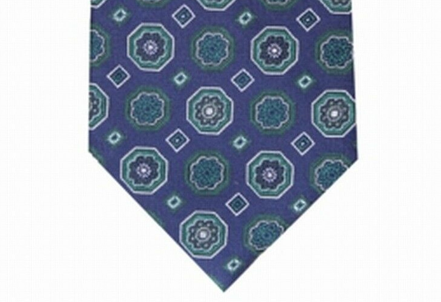 Gravata de seda medalhão clássica masculina Tasso Elba, verde, tamanho regular