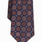 Gravata de seda medalhão clássica masculina Tasso Elba, laranja, tamanho regular