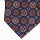 Gravata de seda medalhão clássica masculina Tasso Elba, laranja, tamanho regular
