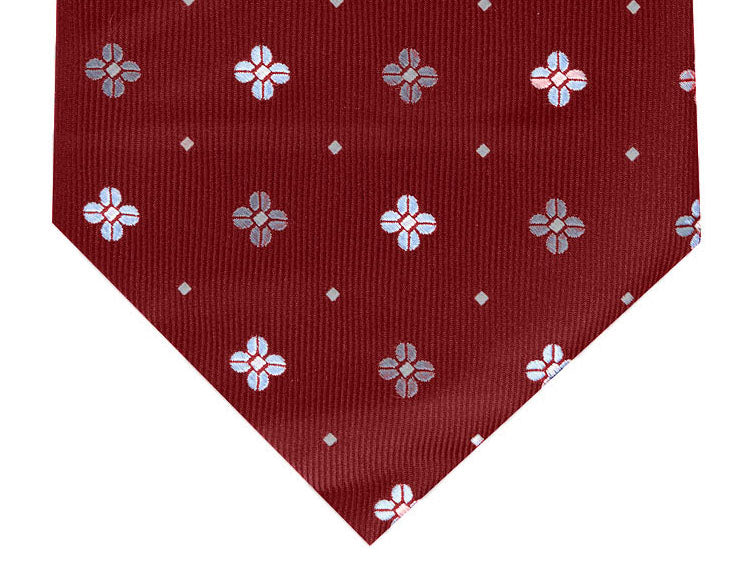 Gravata Club Room Masculina Classic Neat Vermelha Tamanho Regular