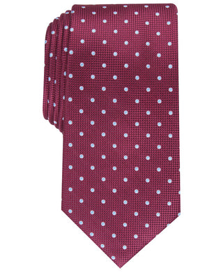 Gravata Club Room Masculina Classic Dot Vermelha Tamanho Regular