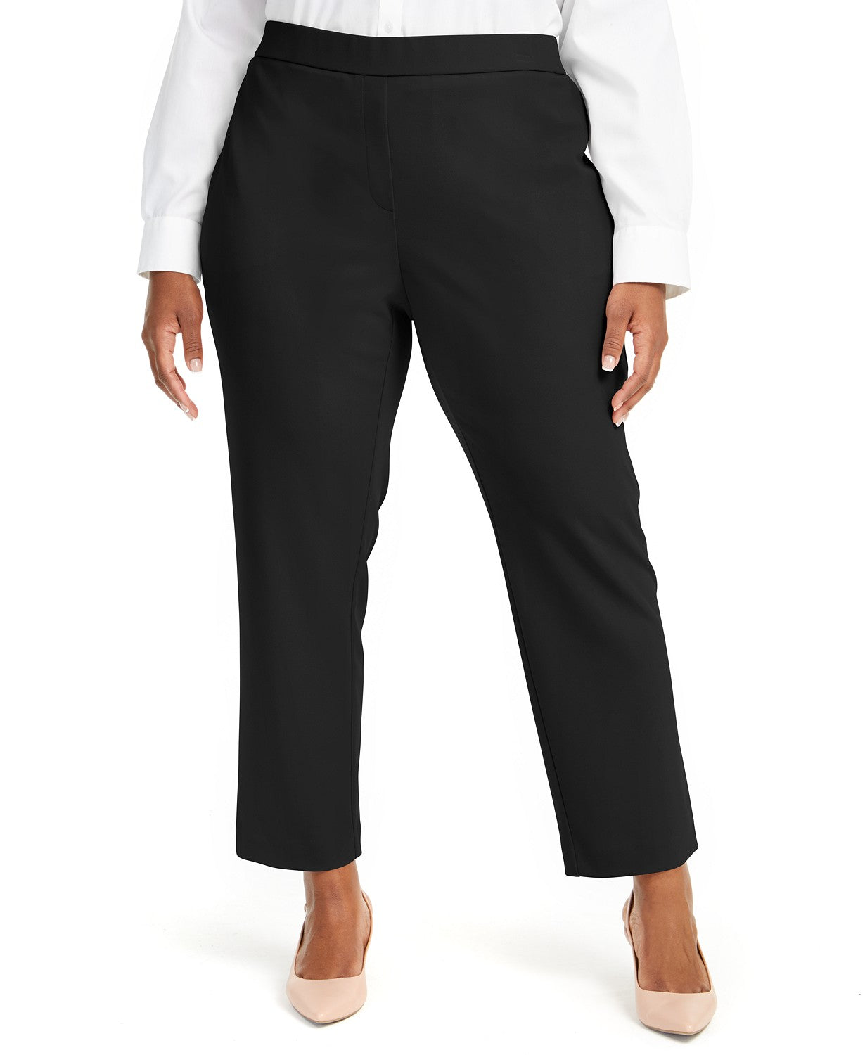 Calça social plus size Alfani feminina preta tamanho XXX-G