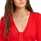Vestido tubinho feminino INC International Concepts com drapeado frontal, vermelho, tamanho pequeno